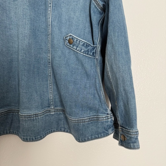 CARHARTT - Rugged Flex Benson Button Front Stretch Blue Denim Jacket - 3x 24/26 - Picture 9 of 12